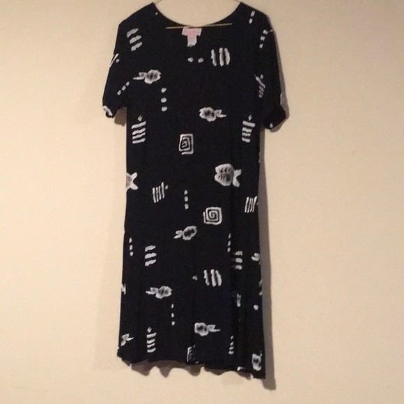 Pretty Woman Collection size 10 black with white print dress - Picture 1 of 4